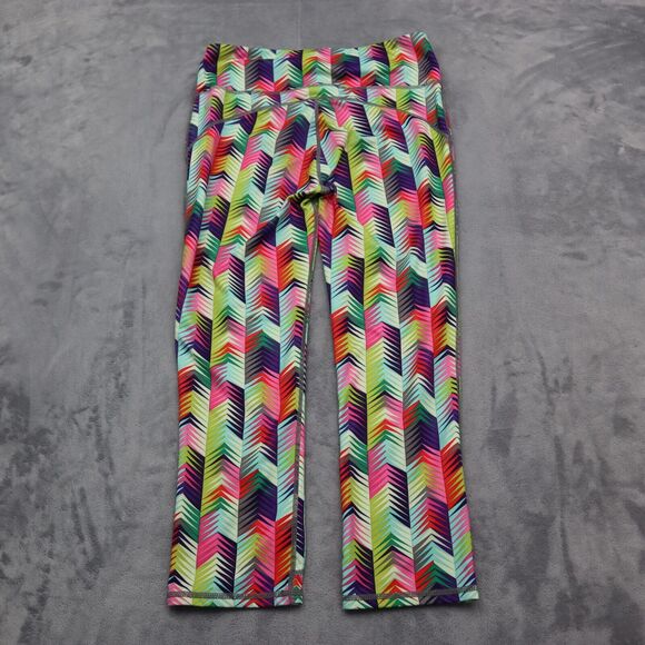 Fabletics Pants Womens XS Multicolor Capri Elastic Waist Pull On Stretch - Picture 13 of 16